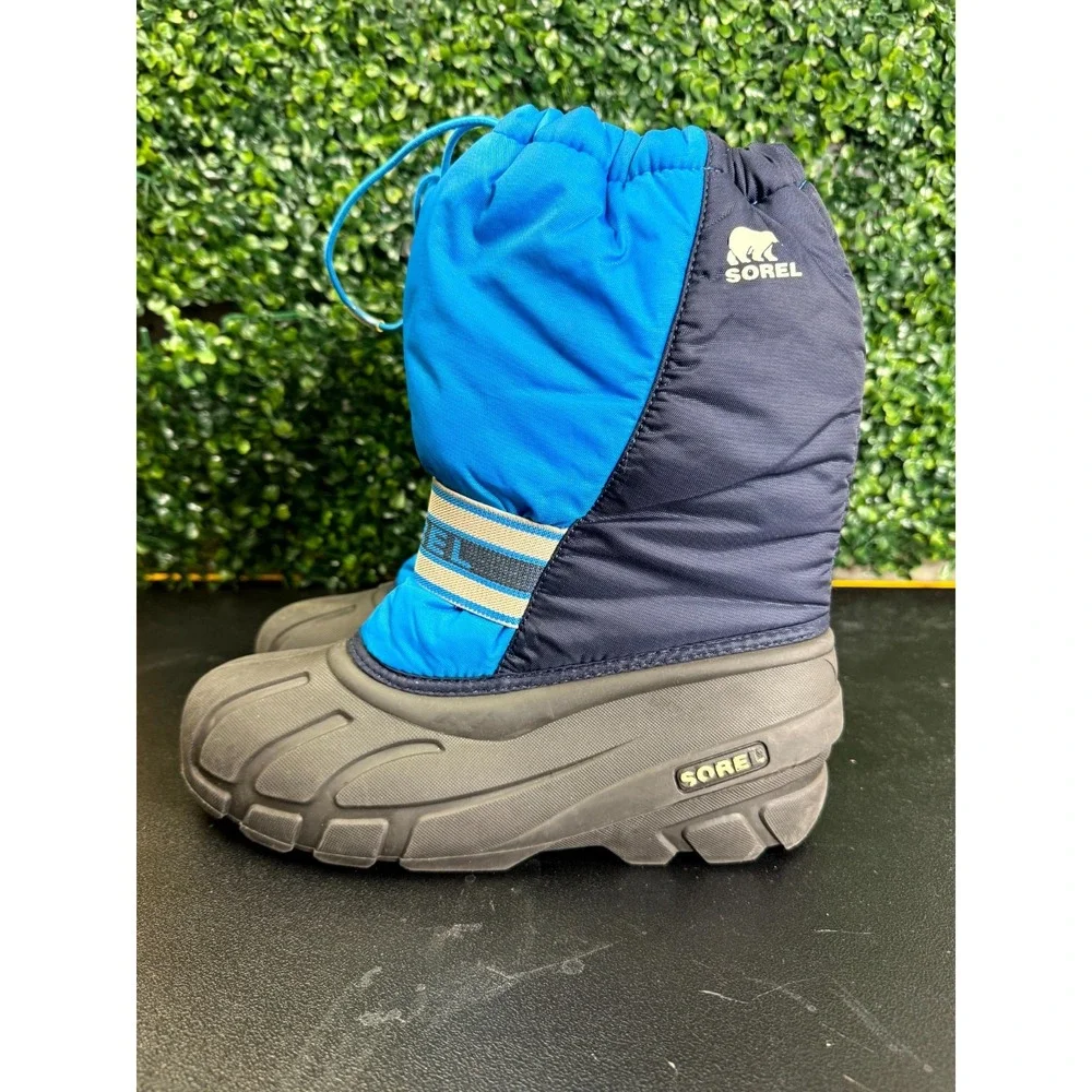 Sorel Cub Kids US 6 Navy Blue Fleece Lined Insulated Round Toe Winter Boots